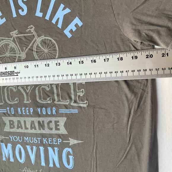 The Tech Museum Men ShortSleeve Tshirt size M,Gray,Keep Balance Must Keep Moving - Picture 3 of 8